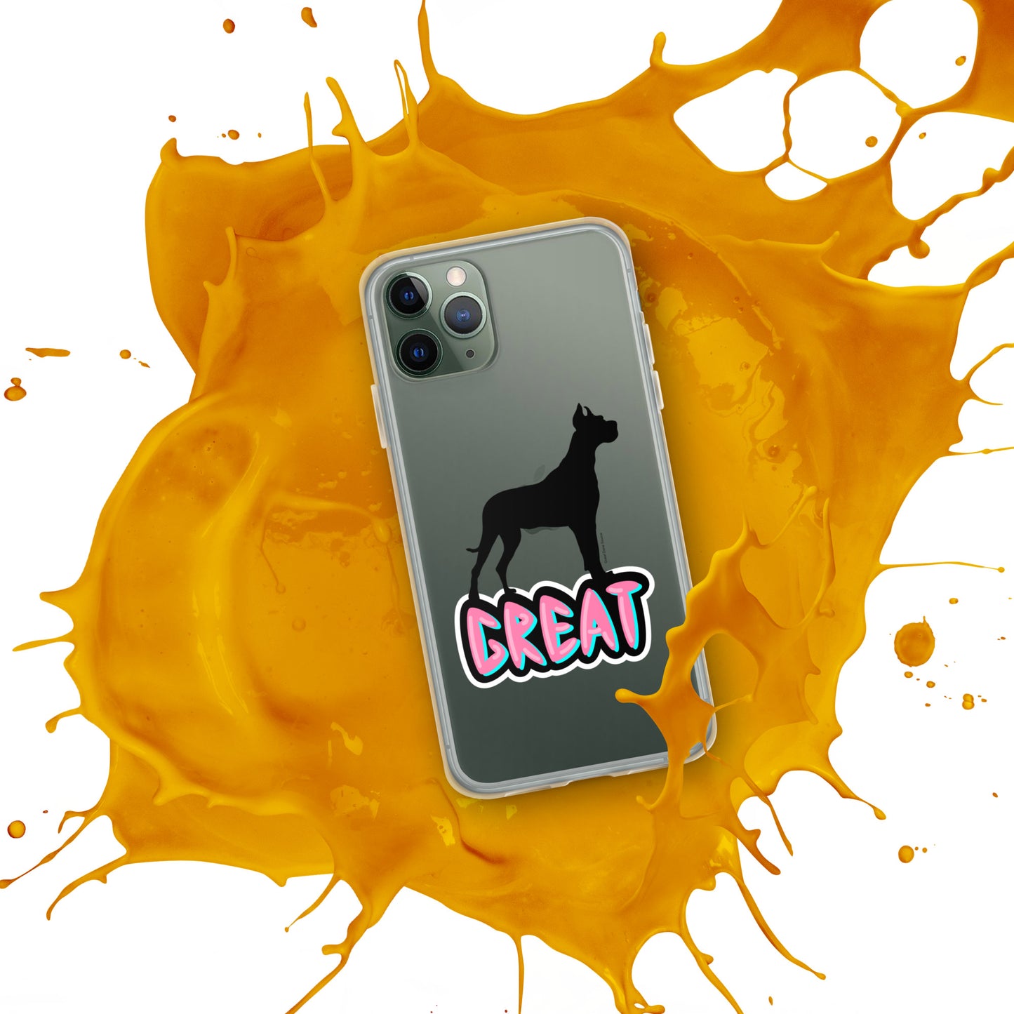 Great Dane Silhouette Clear Case for iPhone®