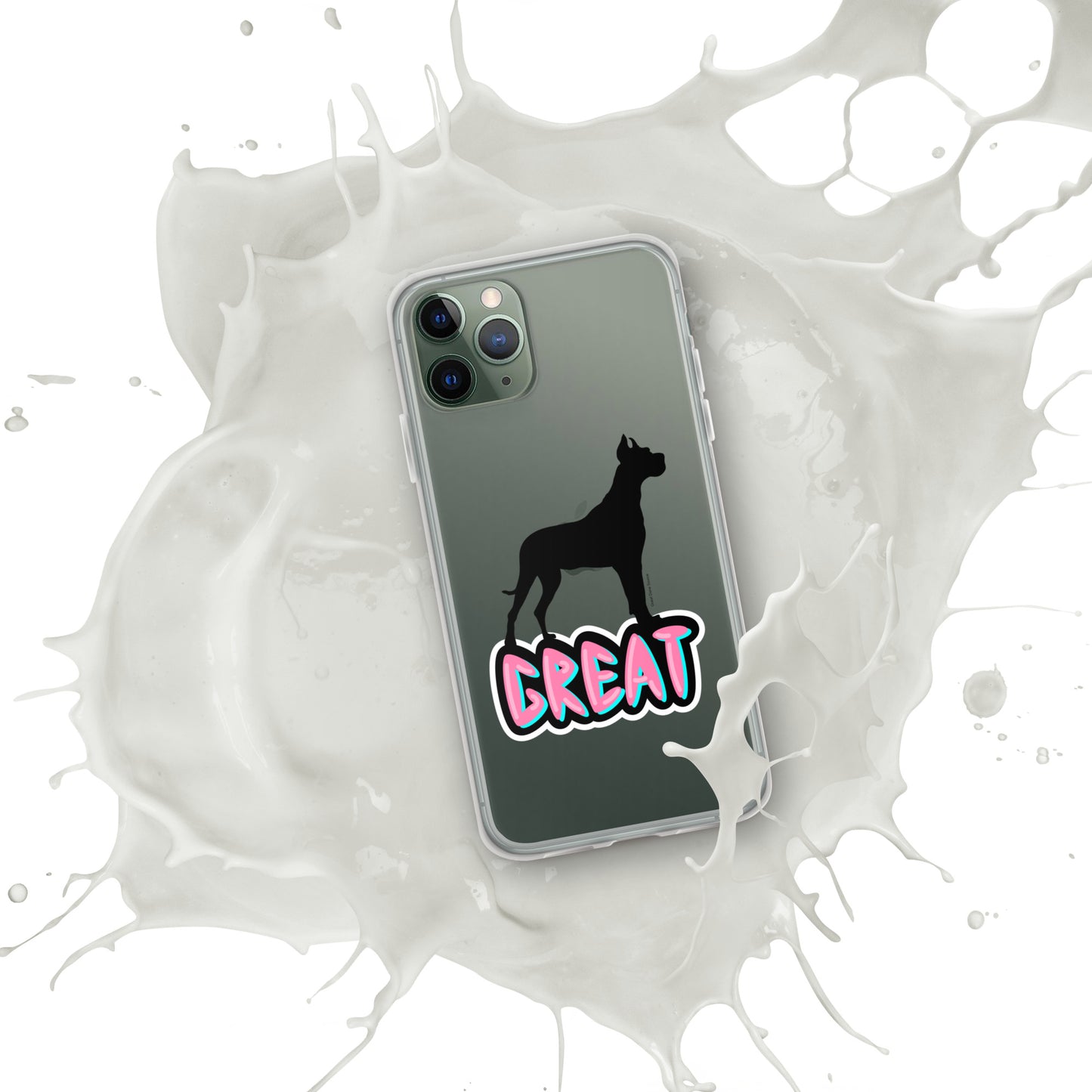 Great Dane Silhouette Clear Case for iPhone®