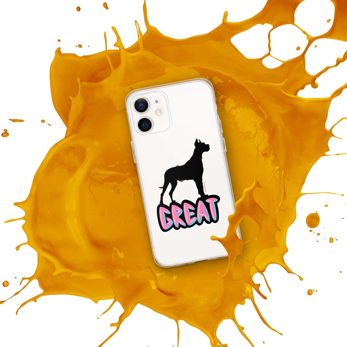 Great Dane Silhouette Clear Case for iPhone®