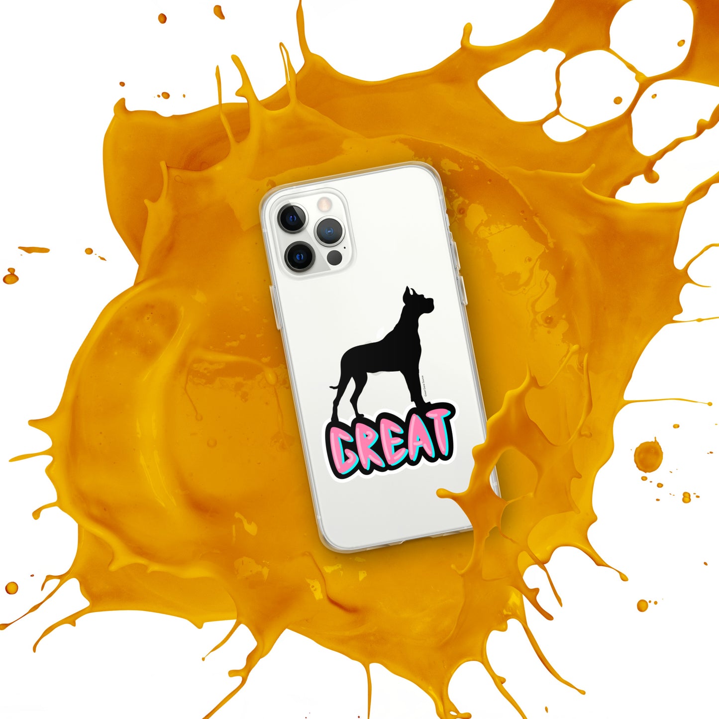 Great Dane Silhouette Clear Case for iPhone®