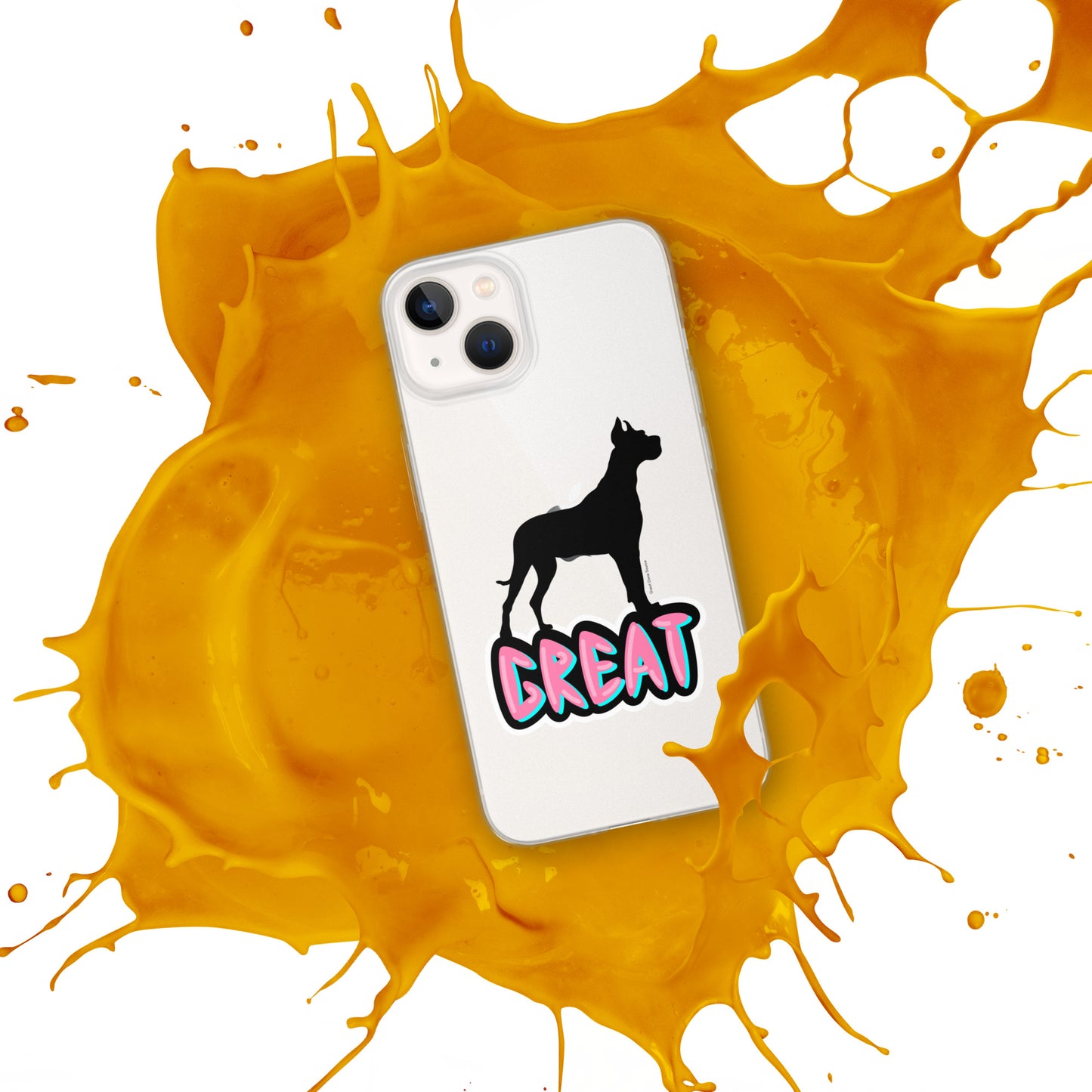 Great Dane Silhouette Clear Case for iPhone®