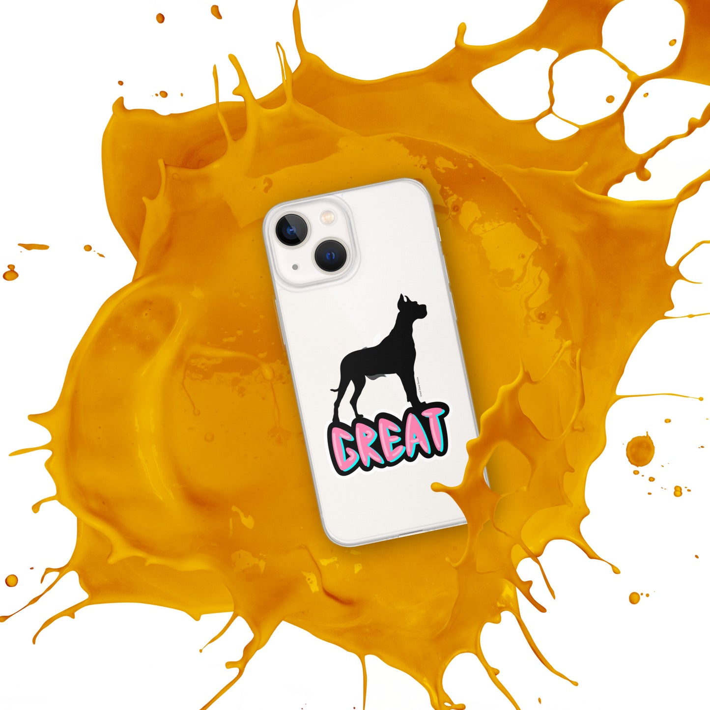 Great Dane Silhouette Clear Case for iPhone®