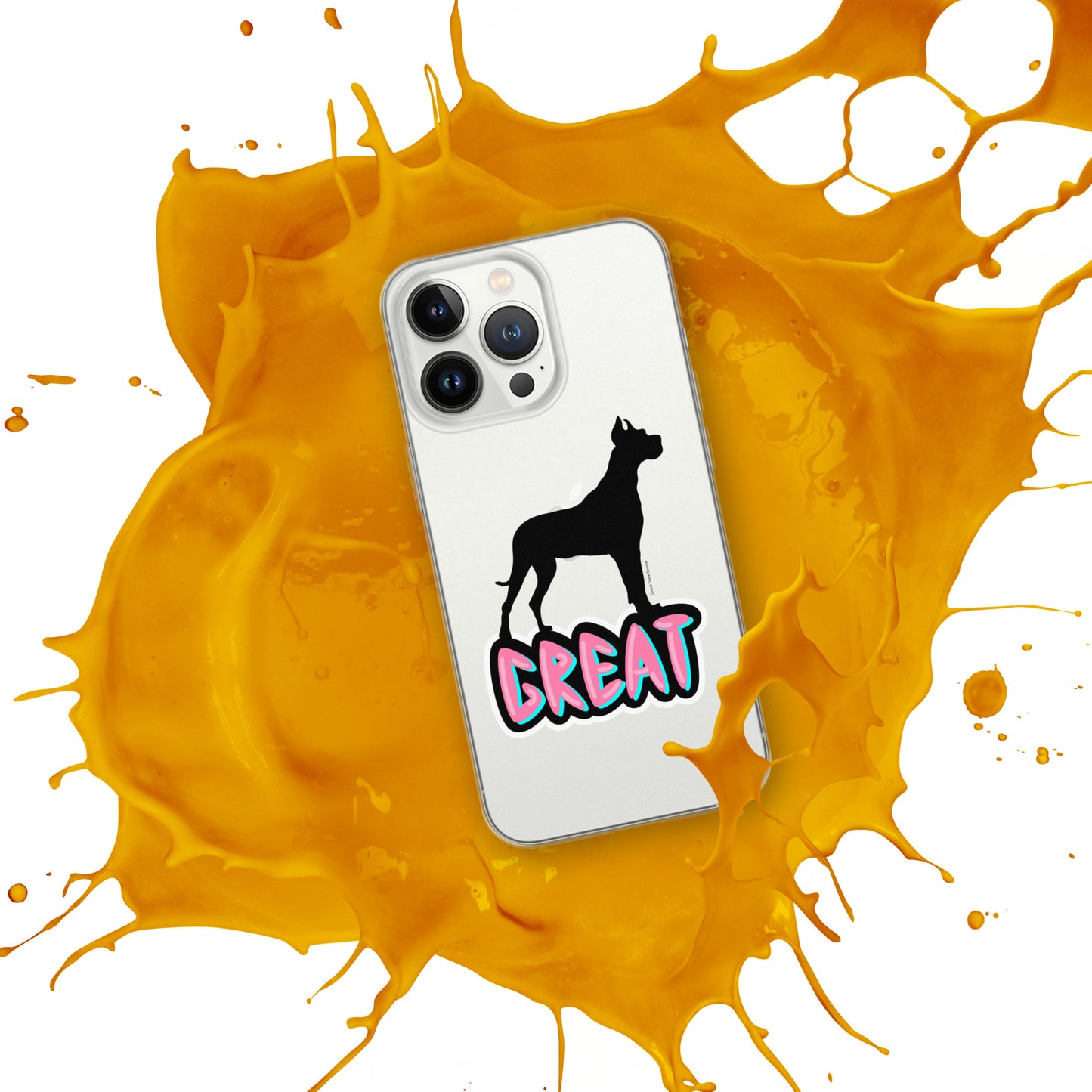 Great Dane Silhouette Clear Case for iPhone®