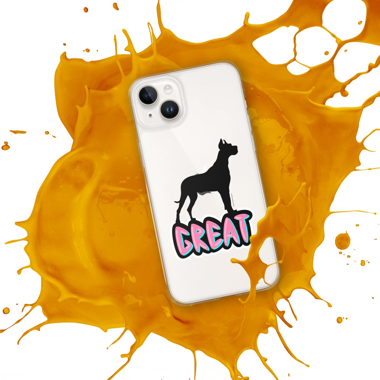 Great Dane Silhouette Clear Case for iPhone®