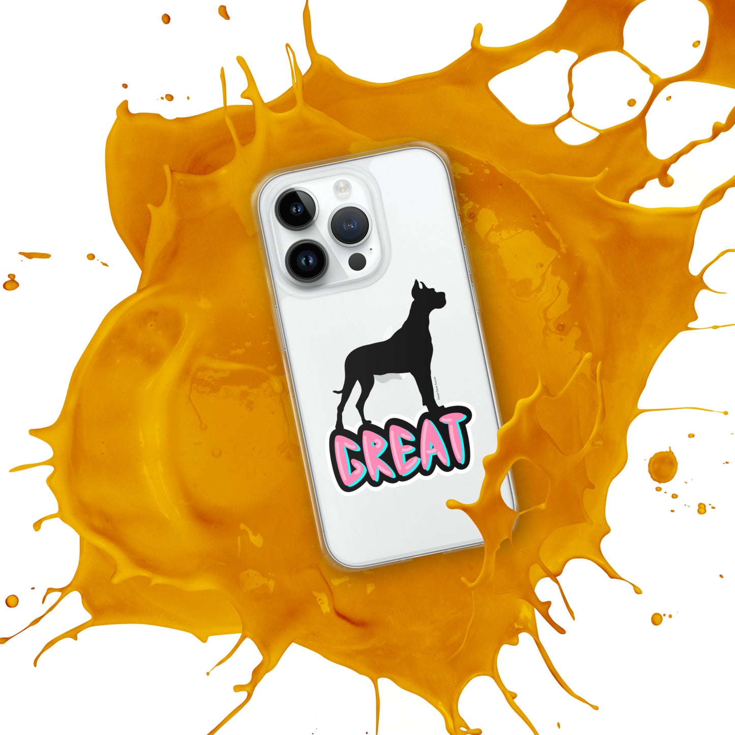 Great Dane Silhouette Clear Case for iPhone®