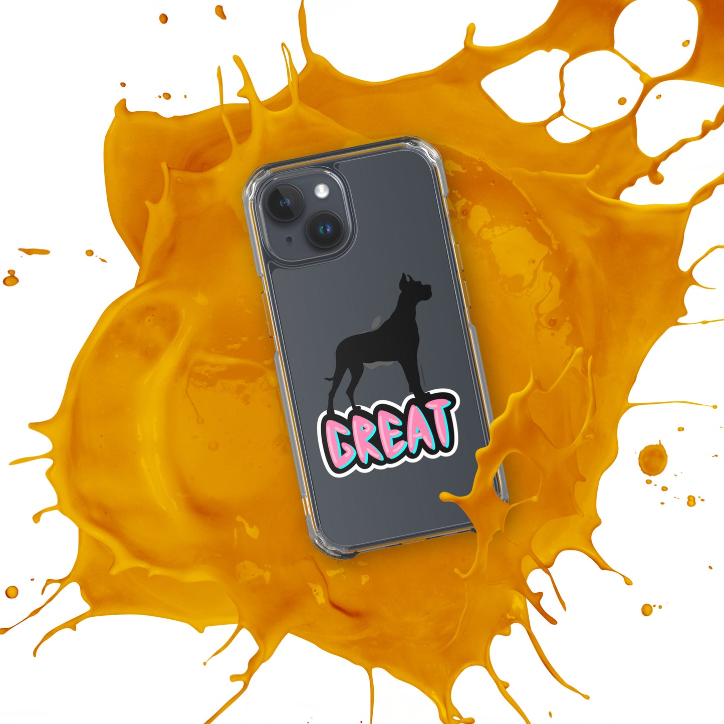 Great Dane Silhouette Clear Case for iPhone®