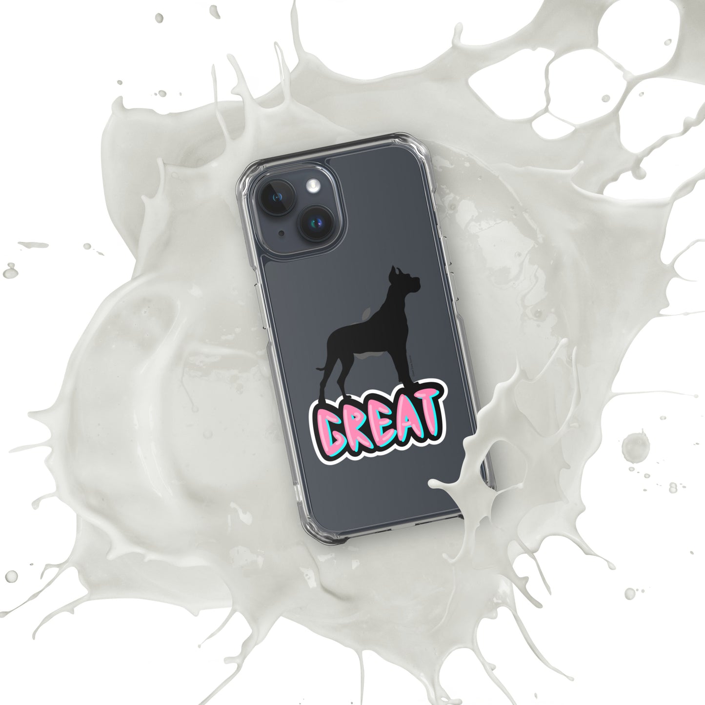 Great Dane Silhouette Clear Case for iPhone®