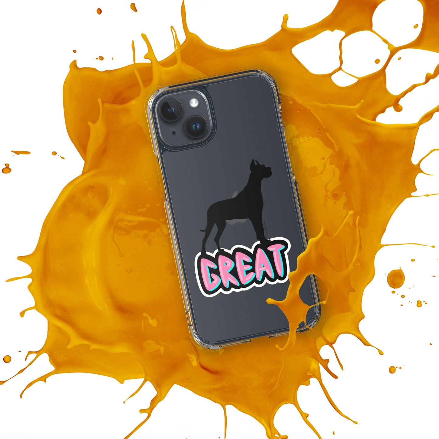 Great Dane Silhouette Clear Case for iPhone®