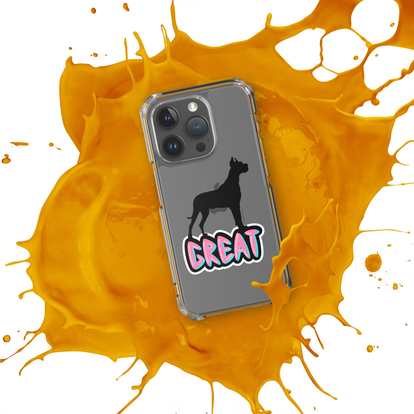 Great Dane Silhouette Clear Case for iPhone®