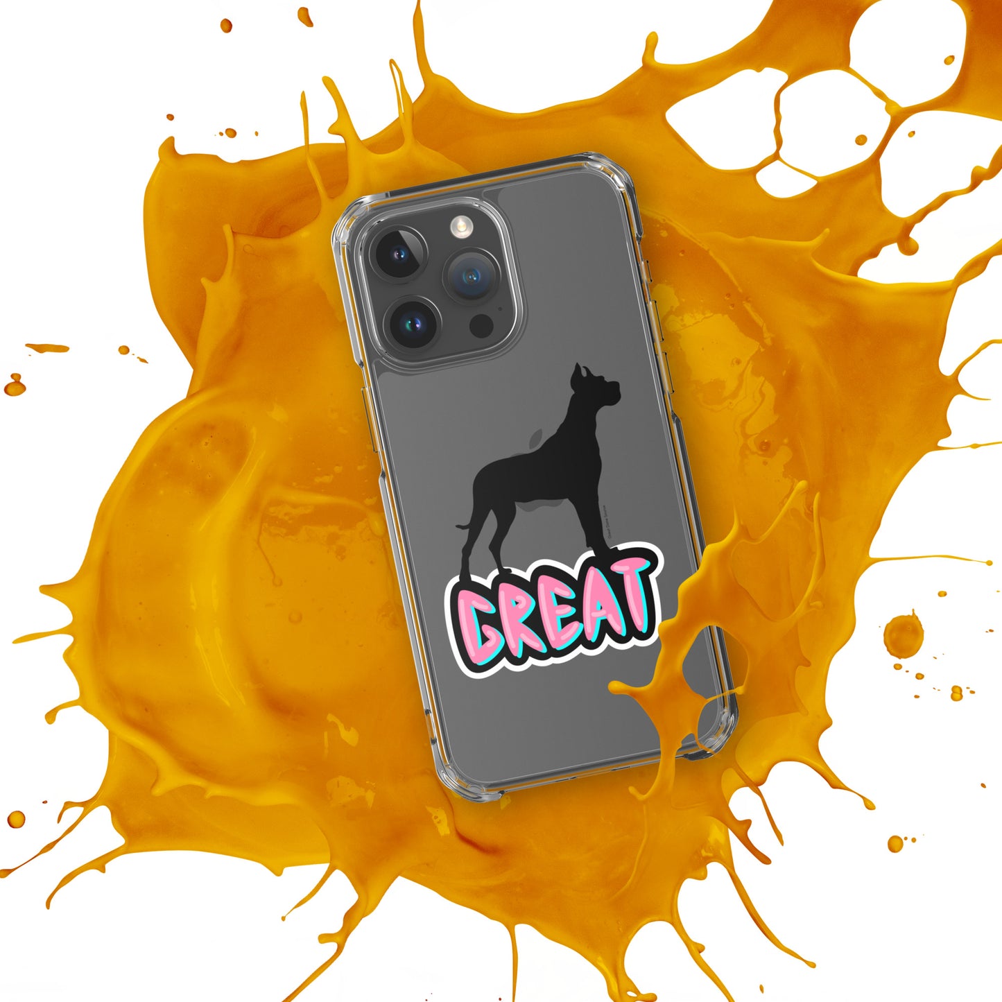 Great Dane Silhouette Clear Case for iPhone®