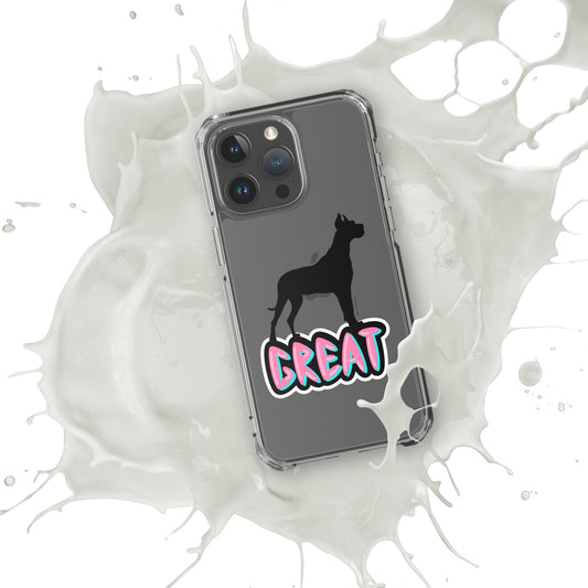 Great Dane Silhouette Clear Case for iPhone®