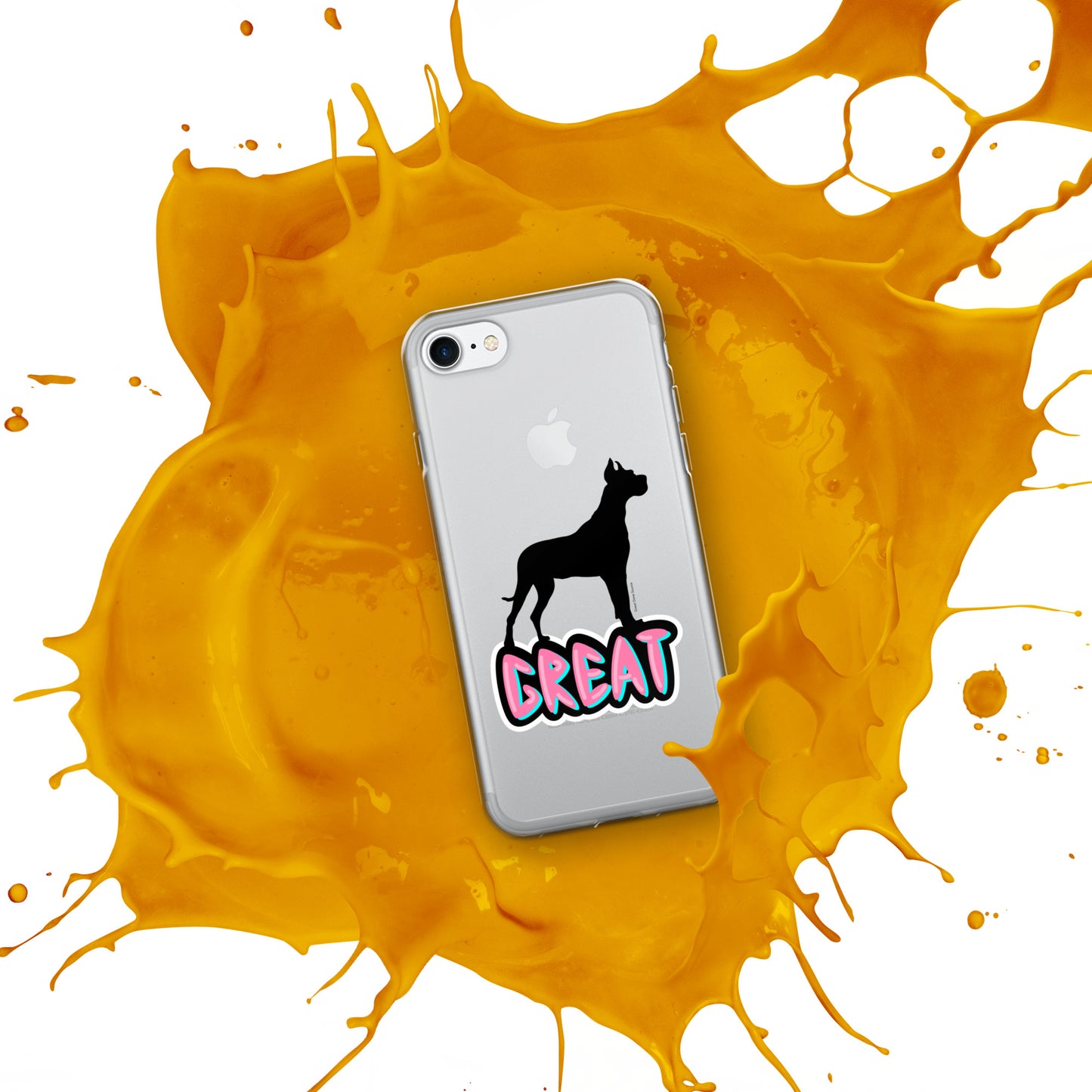 Great Dane Silhouette Clear Case for iPhone®