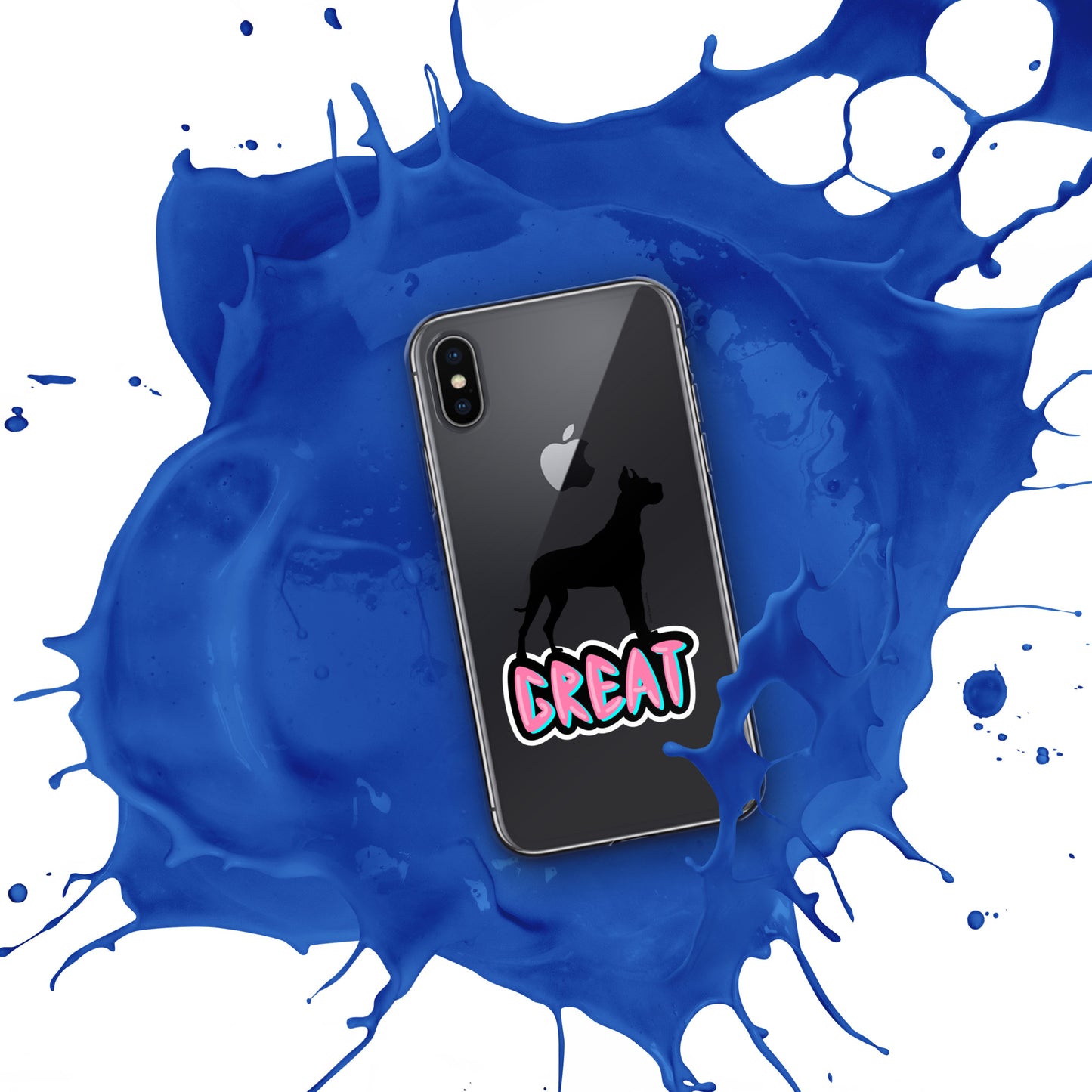 Great Dane Silhouette Clear Case for iPhone®