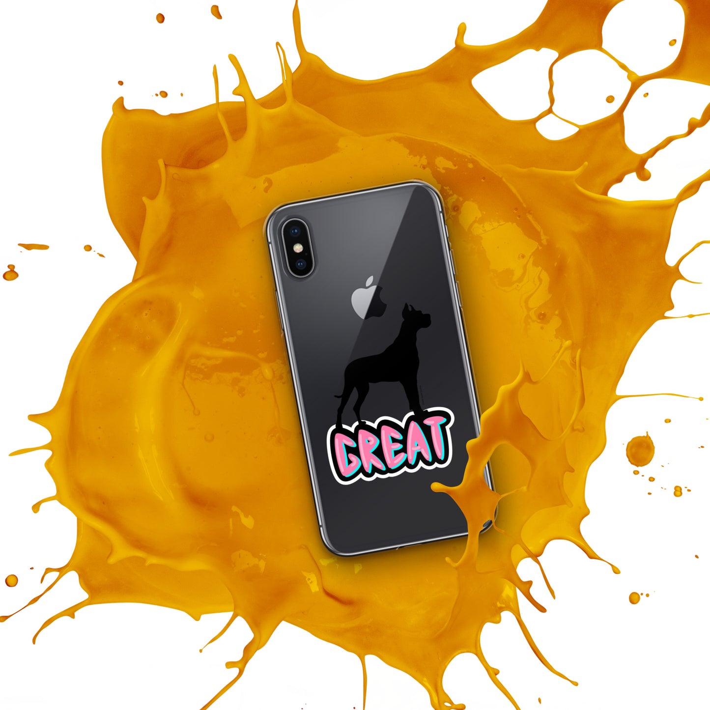 Great Dane Silhouette Clear Case for iPhone®