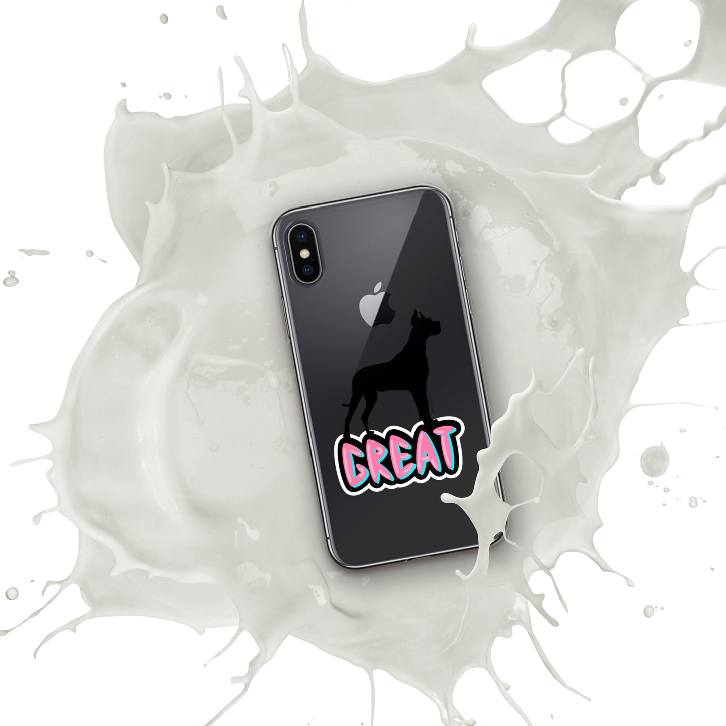 Great Dane Silhouette Clear Case for iPhone®