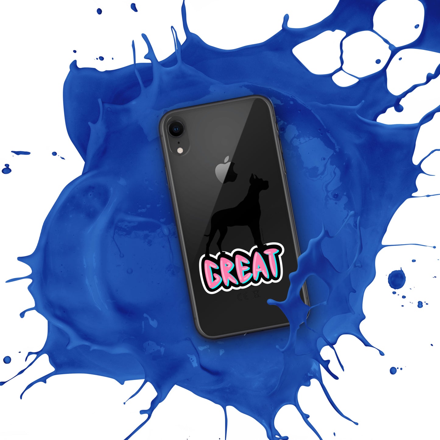 Great Dane Silhouette Clear Case for iPhone®