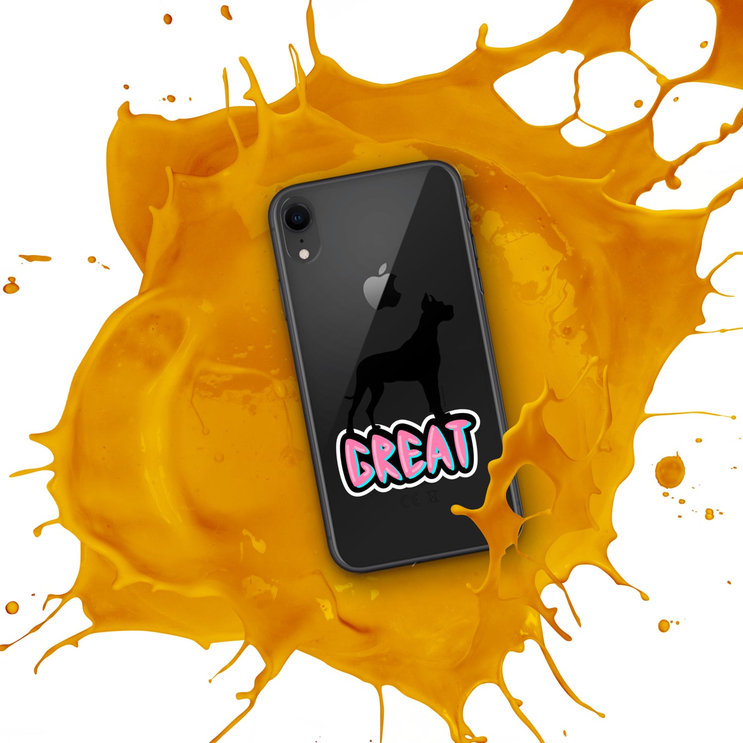 Great Dane Silhouette Clear Case for iPhone®