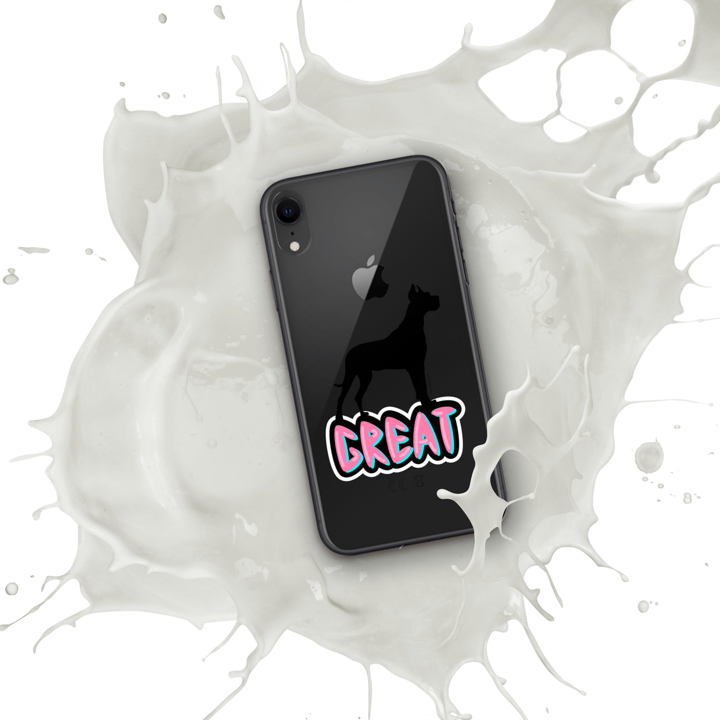 Great Dane Silhouette Clear Case for iPhone®