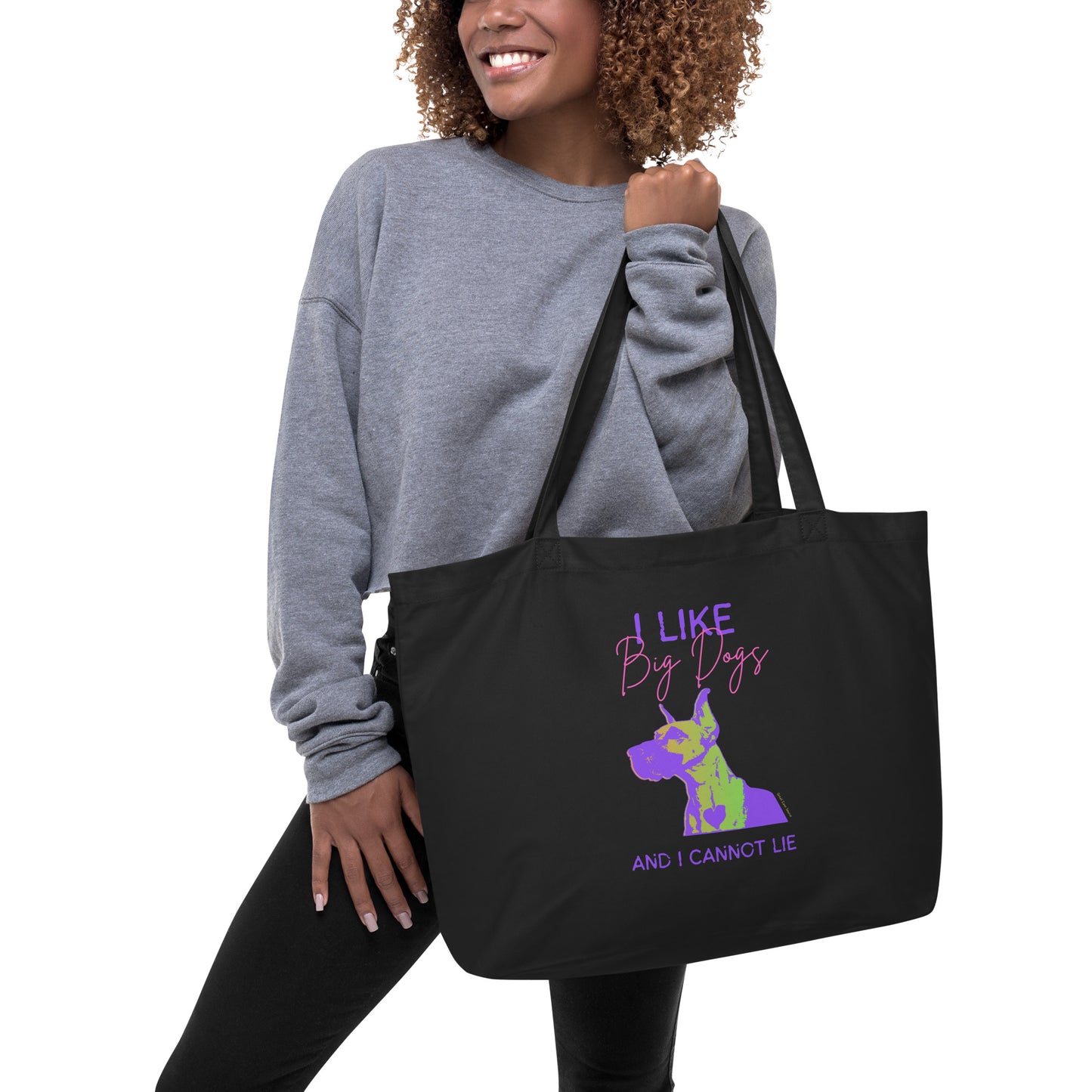 I Like Big Dogs Large organic tote bag