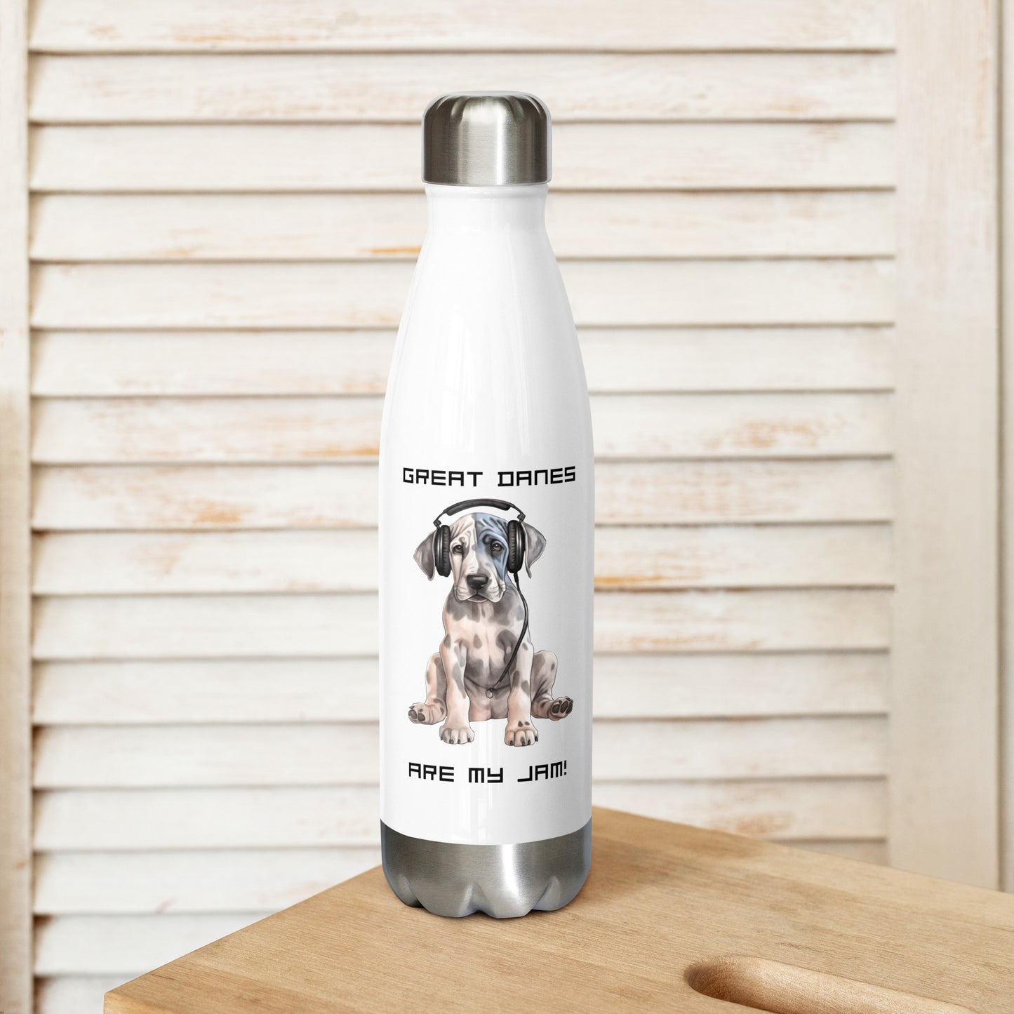 Great Danes Are My Jam Stainless steel water bottle